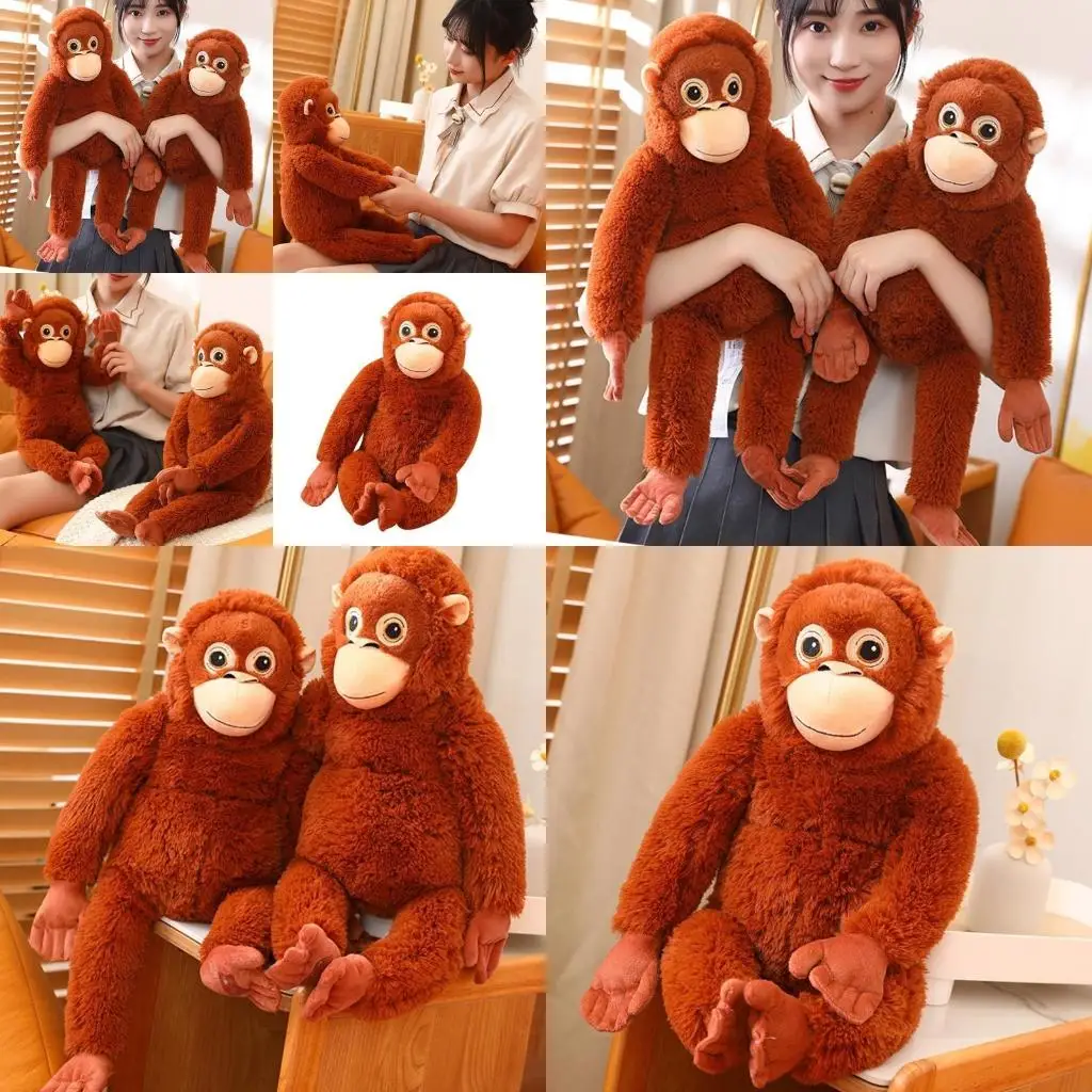 

54DA Plush Gorillas Dolls with Long Arm 66cm Soft Stuffed Monkey Animal Plush Toy for Gifting and Interior Designs