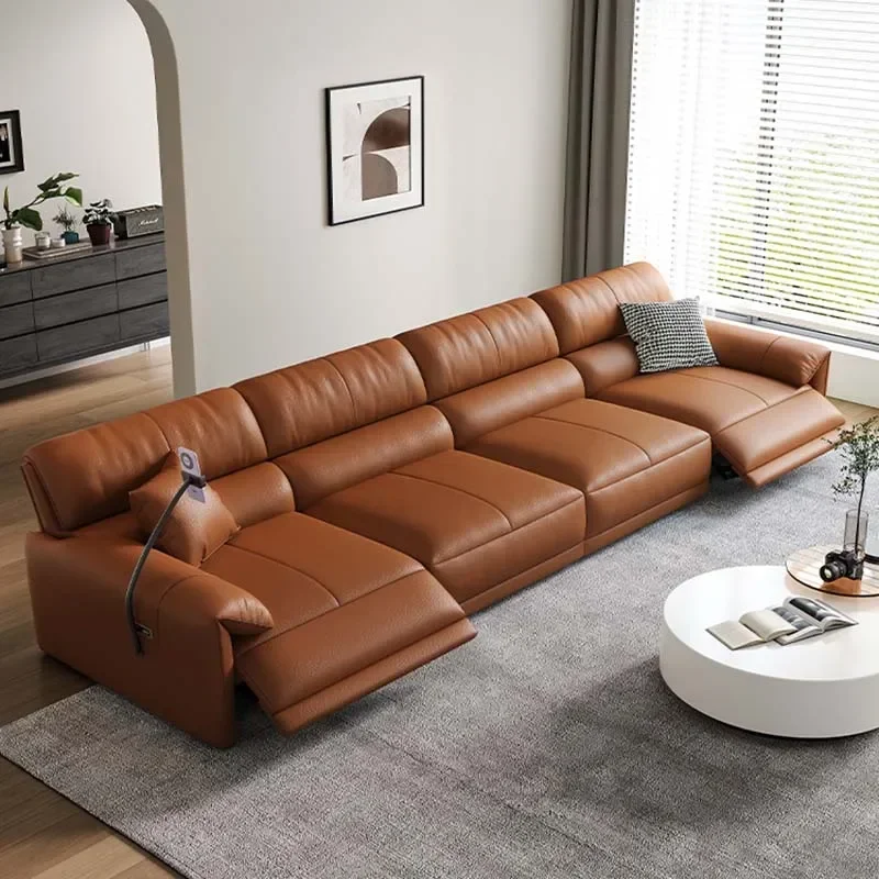 Design Filler Wohnzimmersofas Braun Hohe Rückenlehne Einzigartiges Luxus-Elektrosofa Lounges Lazy Designer Woonkamerbanken Furniture
