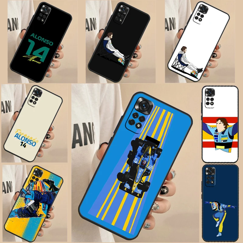 Fernando Alonso Phone Case For Xiaomi Redmi Note 12 Pro 8 9 10 11 Pro Note 12S 11S 10S 9S 9C 10C 12C Cover