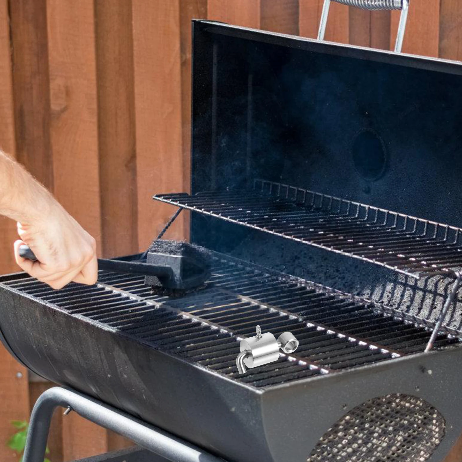 

1 Set Of Electric Rotisserie Spit Weight Stainless Steel Grill Rack Balance Adjustable Rotisserie Accessory Sturdy Spit Stopper