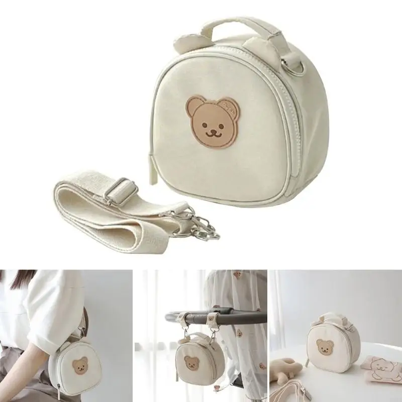  Versatile Diaper Bag Pram Hanging Bag Bear Rabbit Shoulder Bag for Strollers