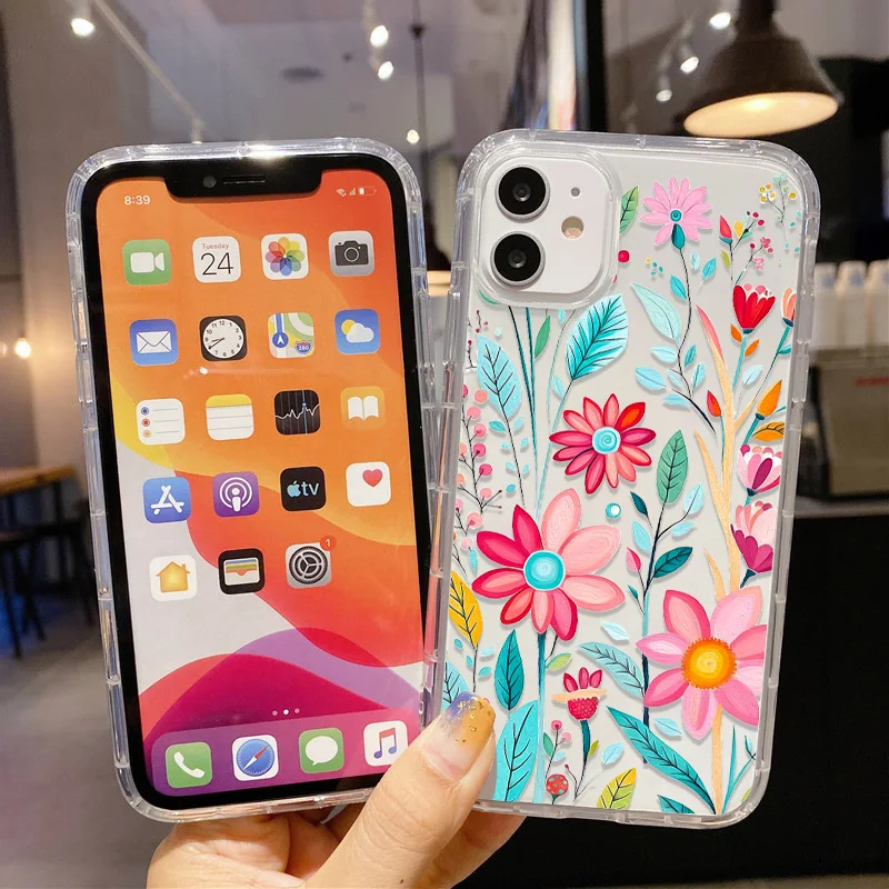 Silicone Flower Case For Samsung A55 5G Funda A54 A53 A52 A34 S24 Ultra A35 A32 A13 A14 A12 A22 A73 A72 S23 S22 S20 S21 FE Cover