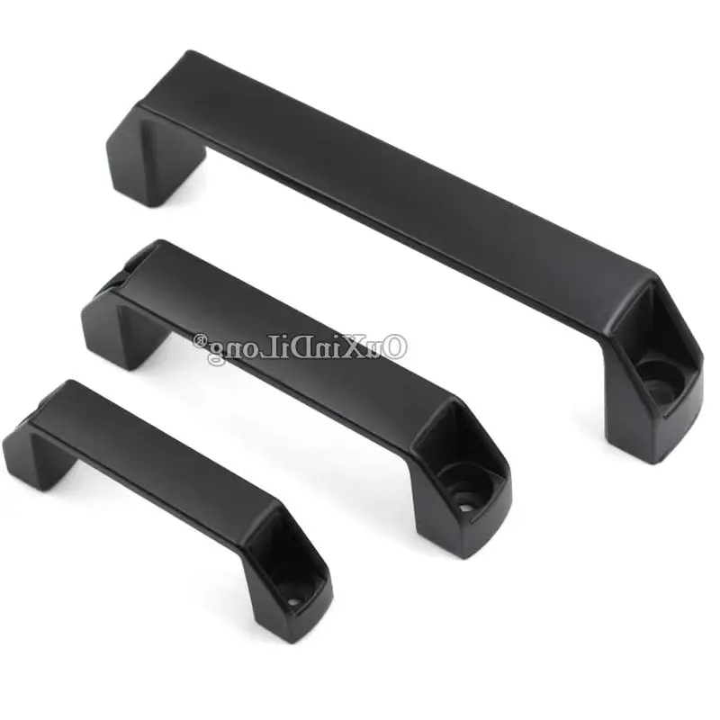

Durable 4PCS Aluminum Alloy Industrial Equipment Handles Toolbox Suitcase Cabinet Pulls Handles Black