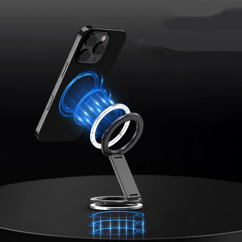 Suporte de anel de telefone magnético dupla face para acessórios magsafe suporte de anel de telefone multifuncional para iphone 14 15 16 pro