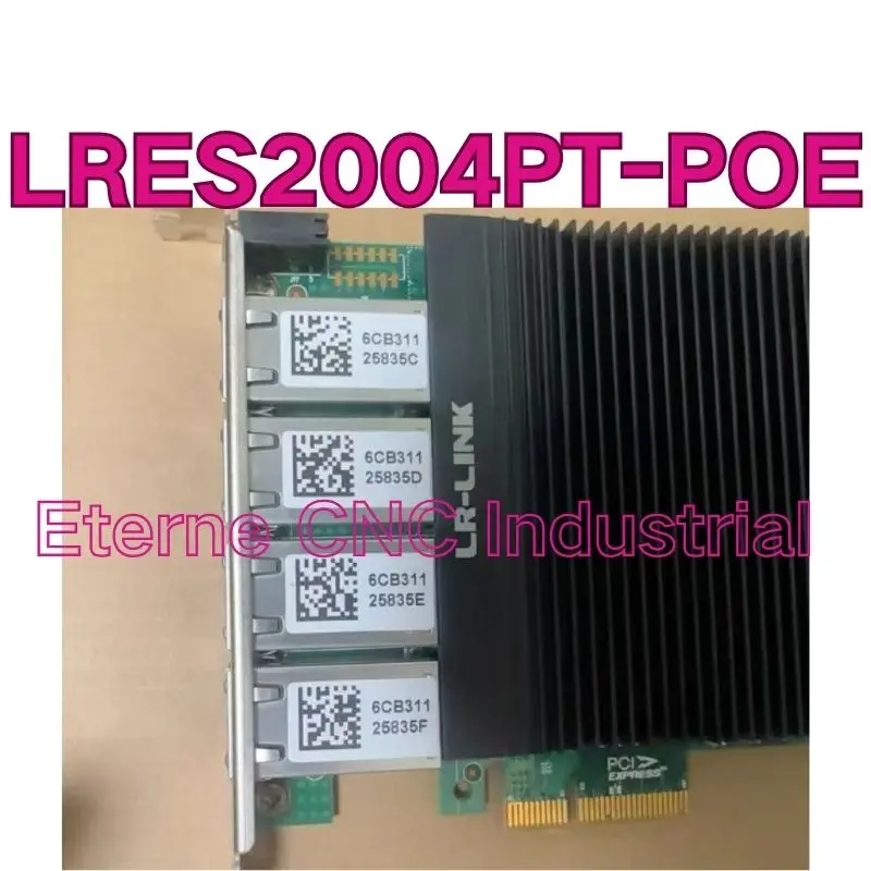 Second hand LRES2004PT-POE PCIe x4 four port gigabit POE image acquisition card tested OK and shipped quickly