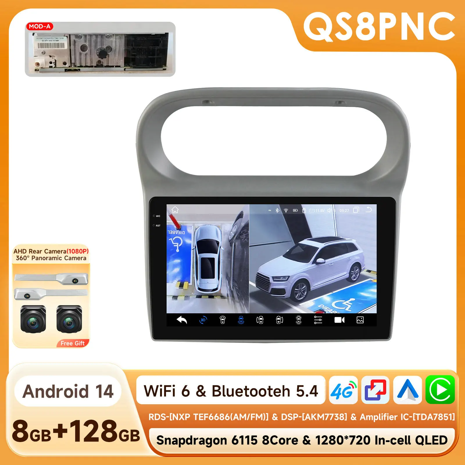 Android Auto Multimedia Speler voor Renault Twingo 2005-2013 Draadloze Carplay Auto 360cam 8 core Intelligente GPS Door Snapdragon 6115