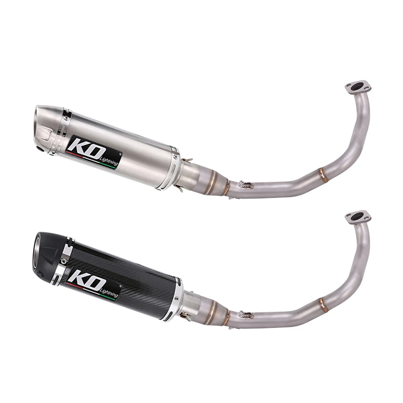 

For Honda Navi 110 2017-2025 Whole Exhaust System Motorcycle Header Link Pipe Slip On Carbon Fiber Black Muffler With DB Killer