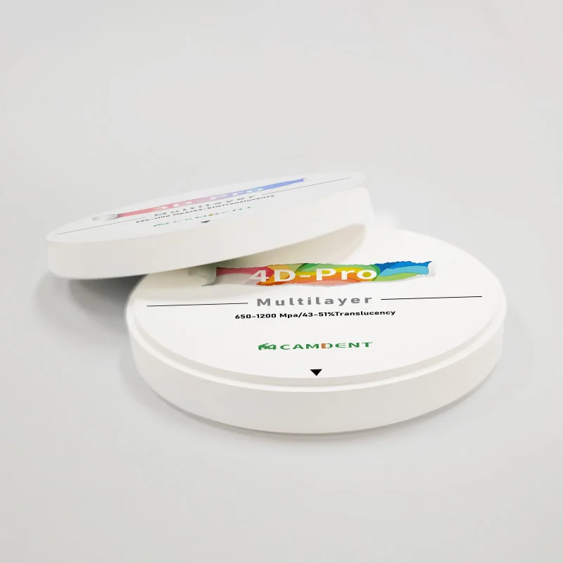 كتل زركونيا عالية الشفافية 98 مم، مواد طحن من سلسلة 4D لطحن CAD/CAM، زركونيا متعددة الطبقات فائقة القوة #2