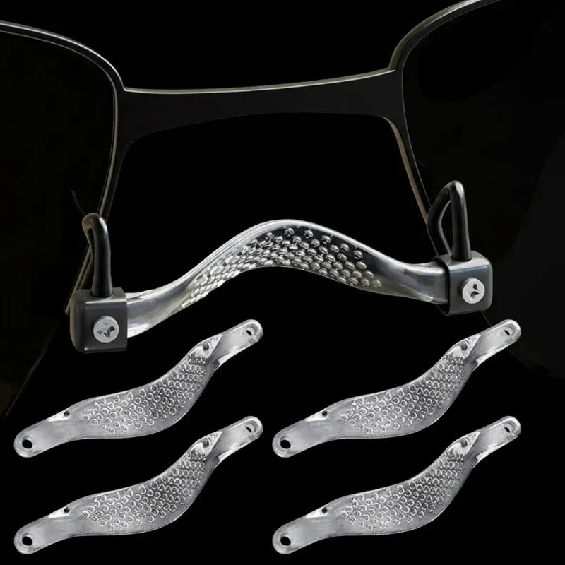Silicone Eyeglass Nose Pad Anti Slip Soft Liquid Silicone One Piece Transparent Glasses Nose Cushion Comfortable Pressure Relief