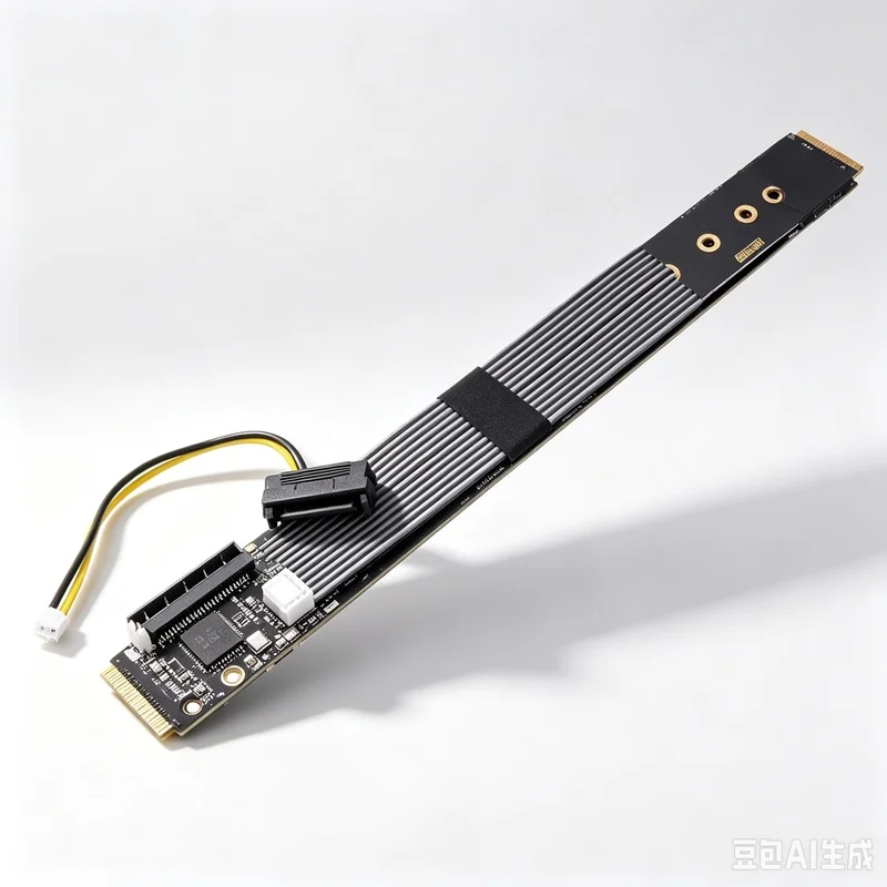 aa-for-adt‑link-k42dt‑bk-pcie-50-x4-m2-nvme延長ケーブル-gen5-128gbps高速信号ライザーアダプター-2242-2280-nvme-ssd用