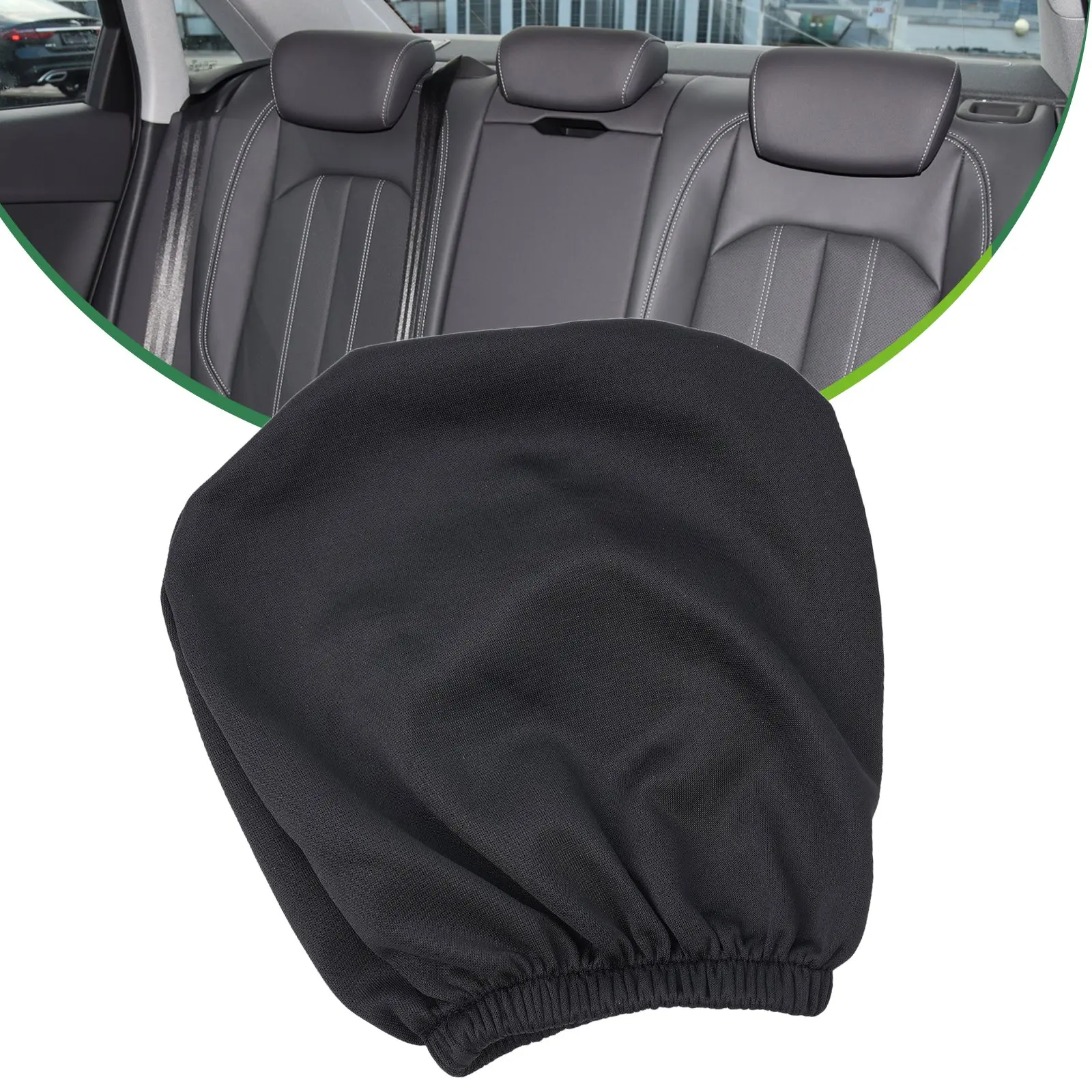 1pc Car Headrest Cover Rear Seat Pillowcase Strech Cloth 20cm X 22cm For Truck SUV Seat Automobile Fabric Back Seat Pillowcase