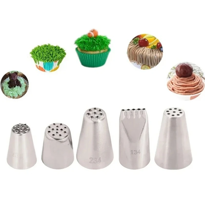

1/3/5 шт., набор насадок для украшения торта, травы, крема, насадка для головы кекса, инструменты для украшения торта, кондитерские инструменты, трубопроводка из нержавеющей стали, глазурь