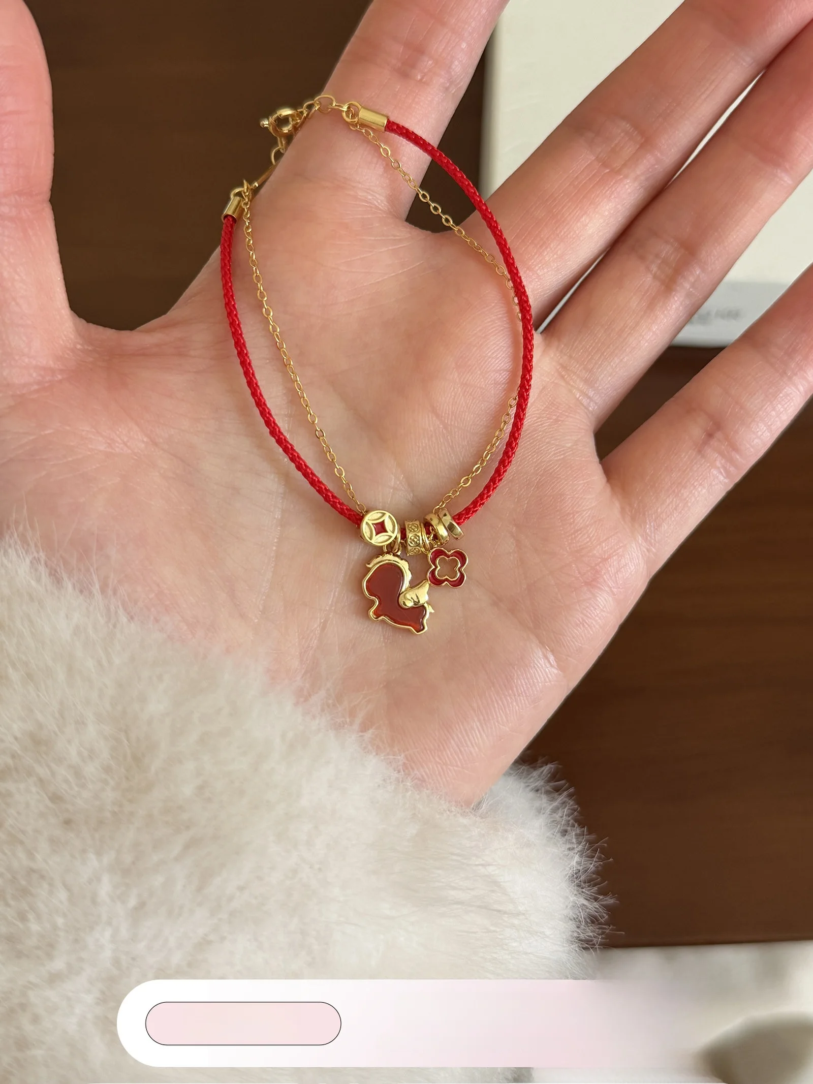 double-layer-pure-silver-red-pegasus-rope-bracelet-suzyacc-kr-fashionable-white-enhancing-year-jewelry-accessory