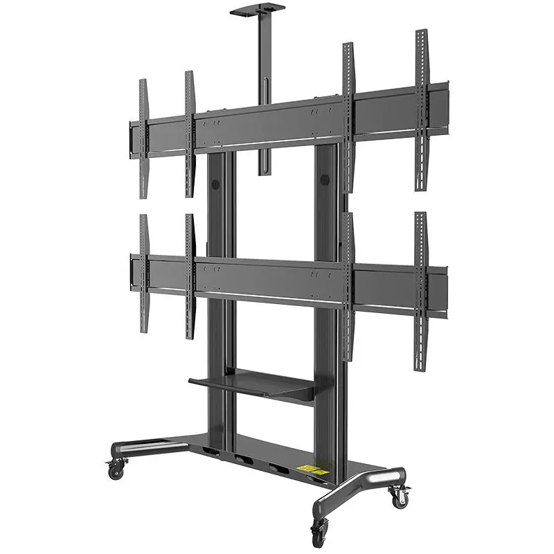 Mobile TV cart 4-screen four-screen TV mobile floor bracket TV cart with wheels