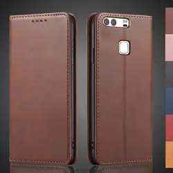 Magnetic attraction Leather Case for Huawei Ascend P9 / Huawei P9 5.2