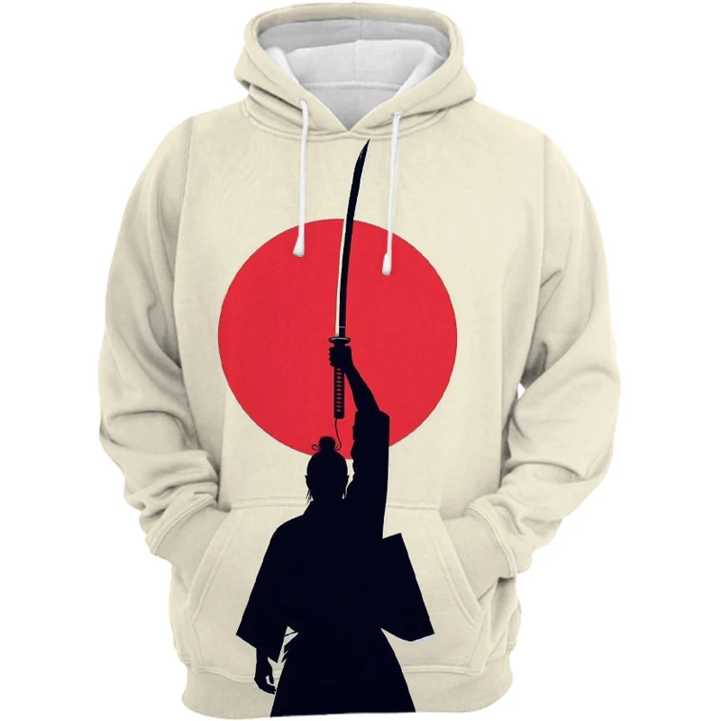 

Japanese Samurai Graphic Men's Women's Hoodies 3D Printed Long Sleeve Harajuku Sweatshirts Fashion Casual Autumn Winter Clothing