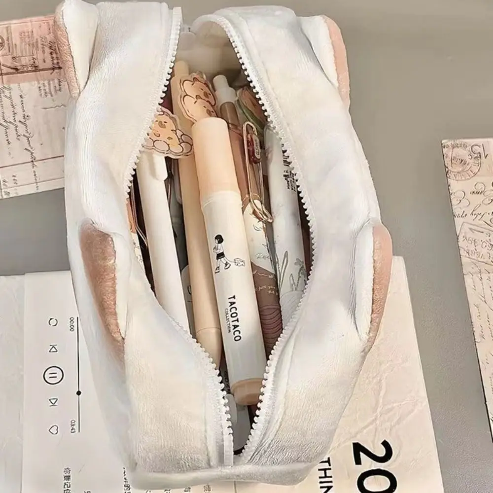 Multi-function Large Capacity Pen Bag French Toasted Stationery Bag Funny Pencil Case Gift