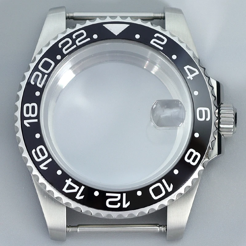 40mm Watch Diving Case Ceramic Bezel Sapphire For Seiko Nh35 Nh36 Nh34 Nh38 Eta 2824 Miyota 8215 Movement 28.5mm Dial GMT-MASTER