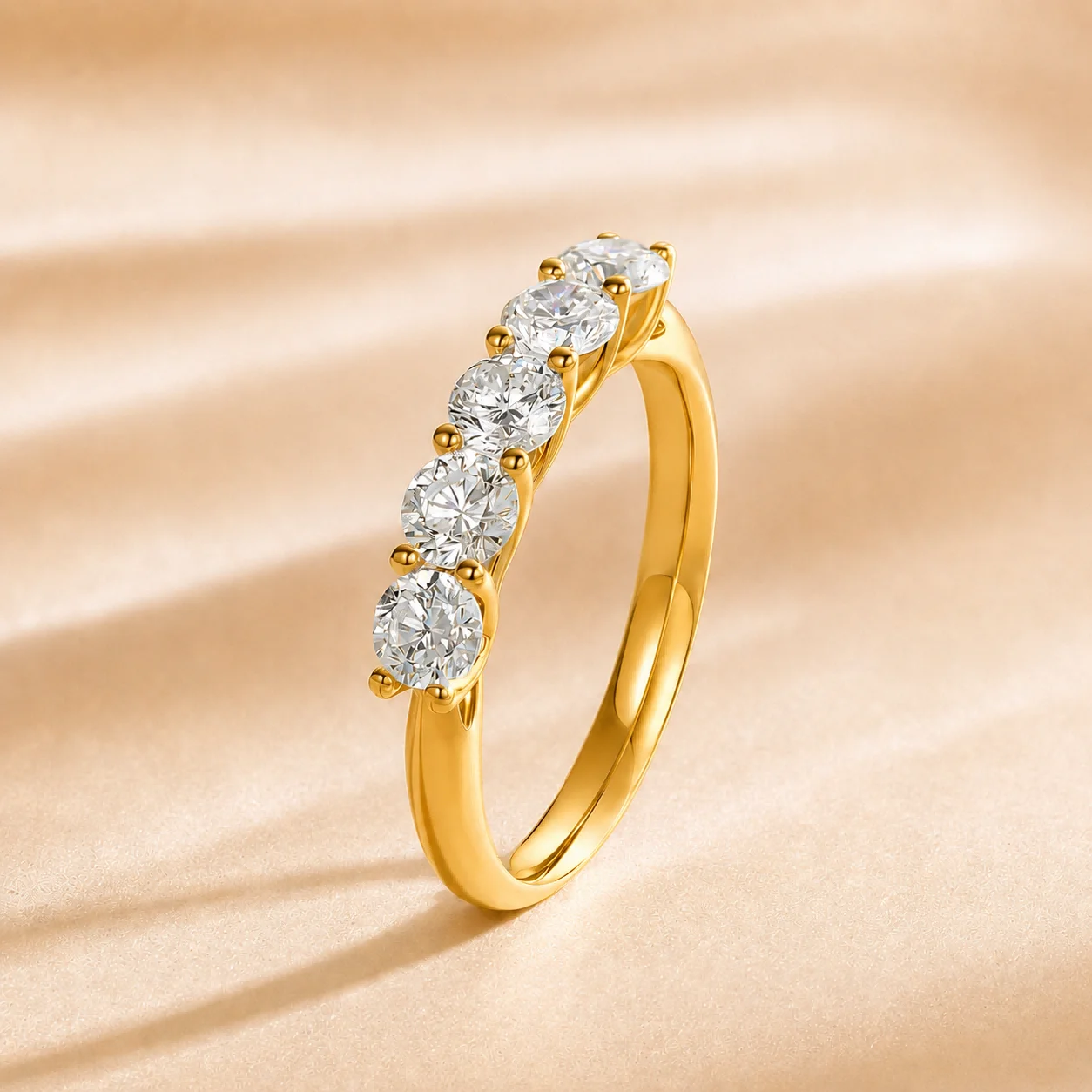 

Custom Lab Grown Diamond D Color 9K 14K Gold VVS Clarity Engagement Promise Wedding Anniversary Ring for Women