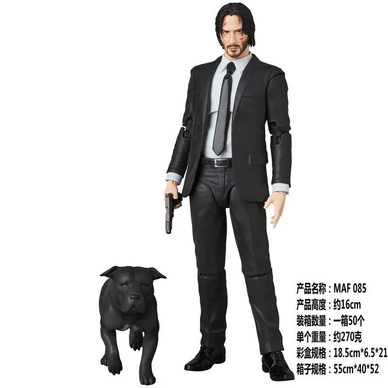 

John Wick Action Figure Dog Keanu Reeves Anime Peripherals Movie Collectible Joints Moveable Action Figure Toys Model Doll Gift