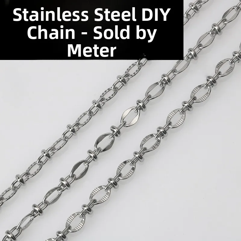 

Stainl Steel Titanium Steel O-Link Cross-Link Bracelet Nelace f-Finied DIY Jewelry Accories Chains Faionable