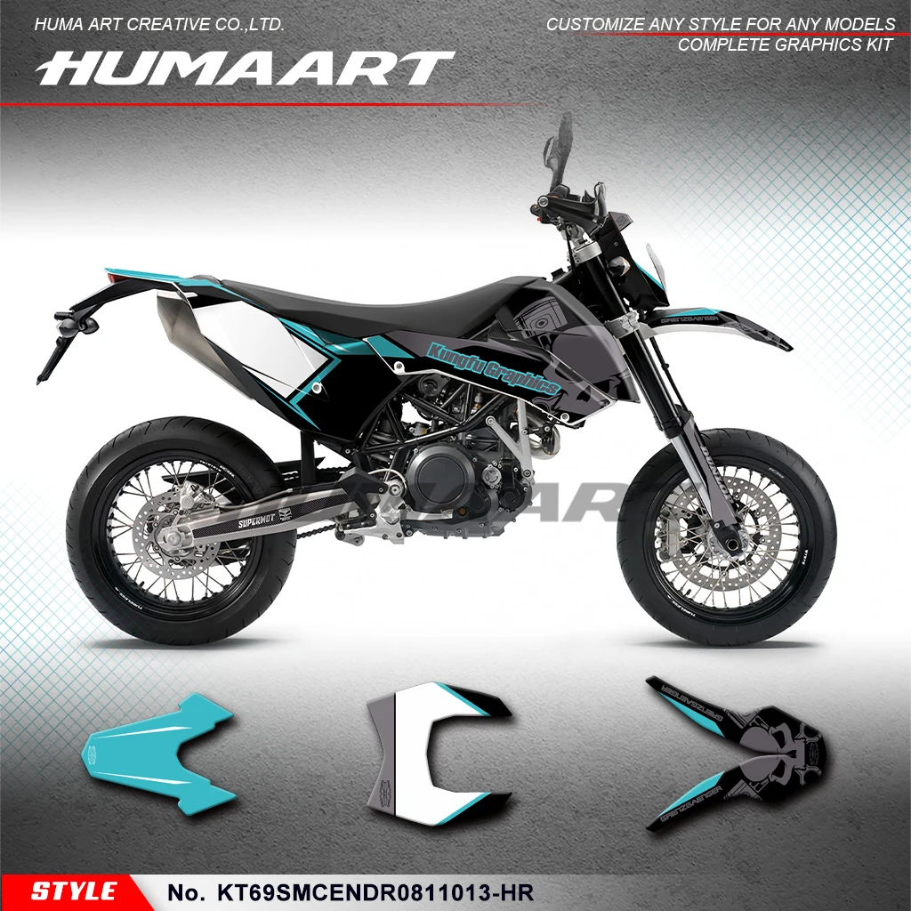 

Виниловые графические наклейки HUMAART для KTM 690 SMC-R SMC Enduro R 2008 2009 2010 2011, KT69SMCENDR0811013-HR