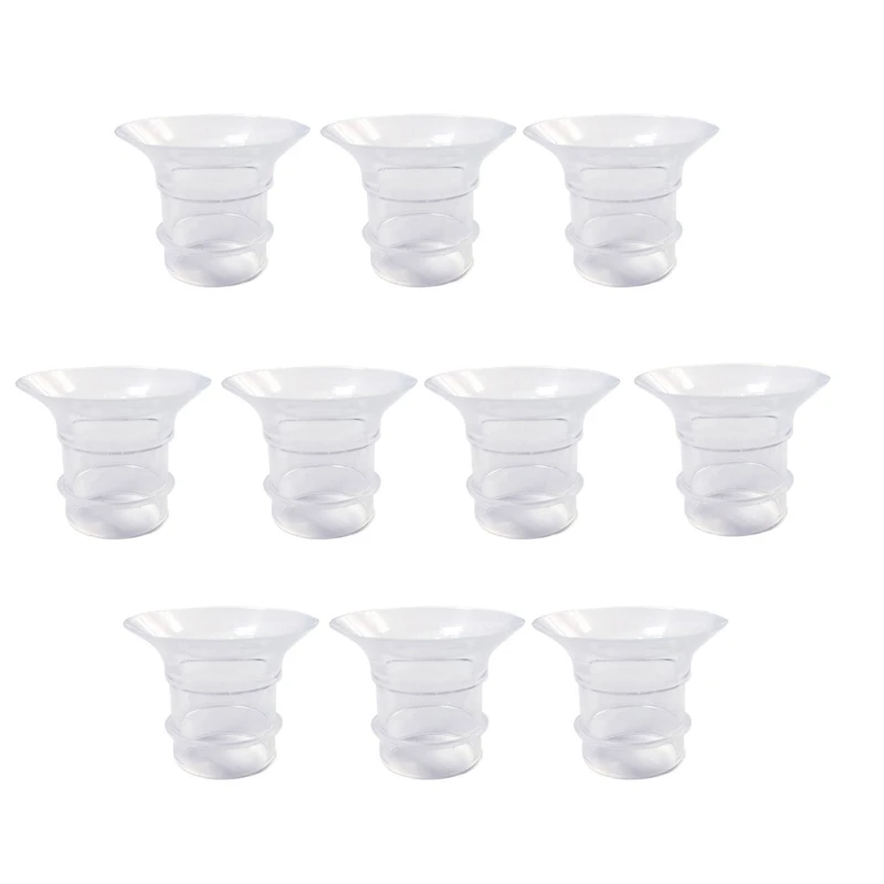 10-Pieces Breast Flange Inserts 13/15/17/19/21mm Silicone Breastpump Cup