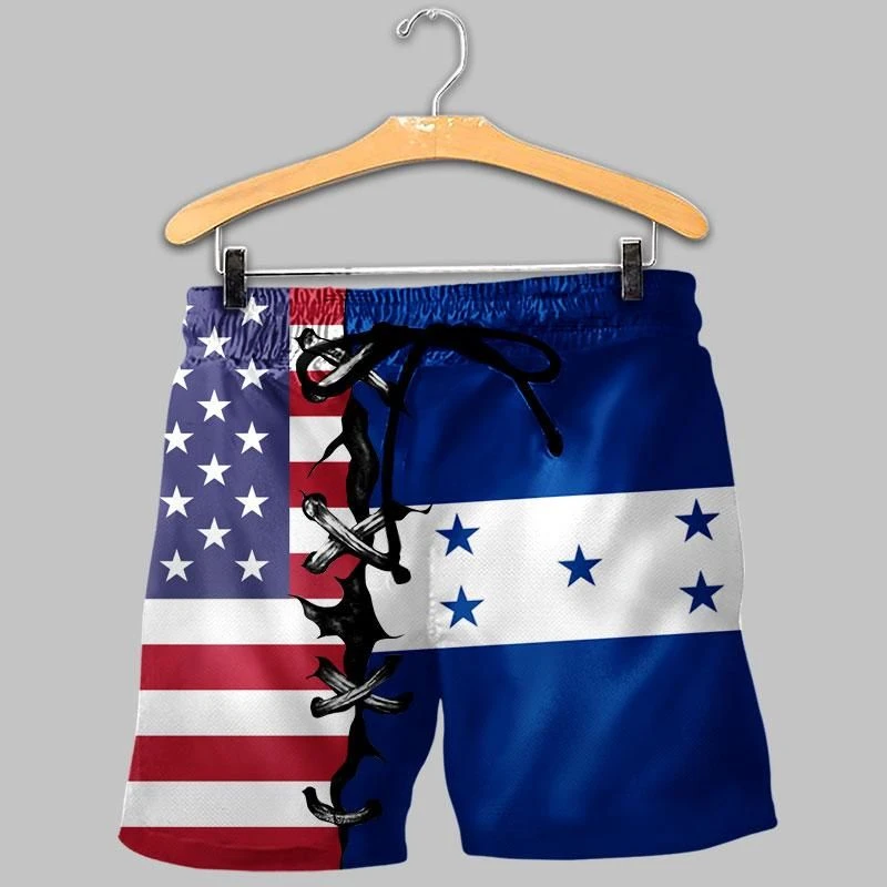 

National Flag 3D Print Summer Short Pants Kids Male Causal Fashion Gym Shorts Ropa De Hombre Teen Surfing Board Shorts Pant Mens