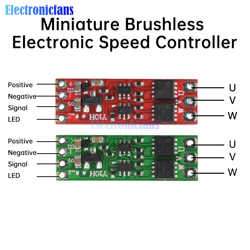 2S-3S DC5V-16V 8A Micro Airplane Brushless ESC Brushless Motor Speed Controller for 1104 1106 1306 1407 1503 Brushless Motor