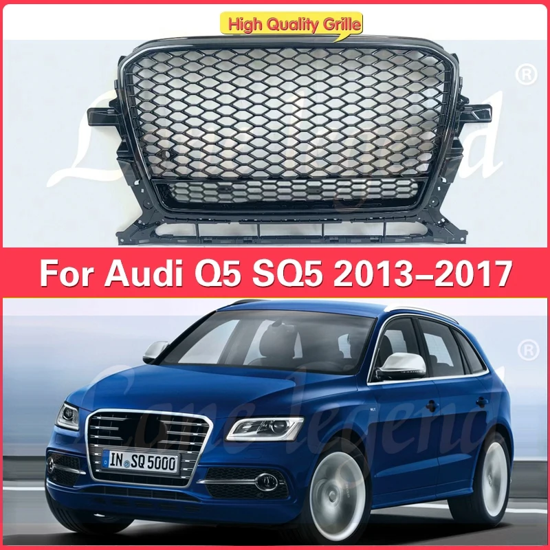 

Car Auto Parts Car Front Bumper Grille Grill for Audi Q5/SQ5 2013-2017（Refit for RSQ5 Style）Front Grille Ventilation Net