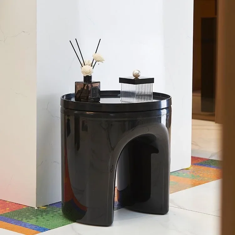 Creative Nordic designer hourglass edge, sofa small apartment, shoe changing stool, bedside table