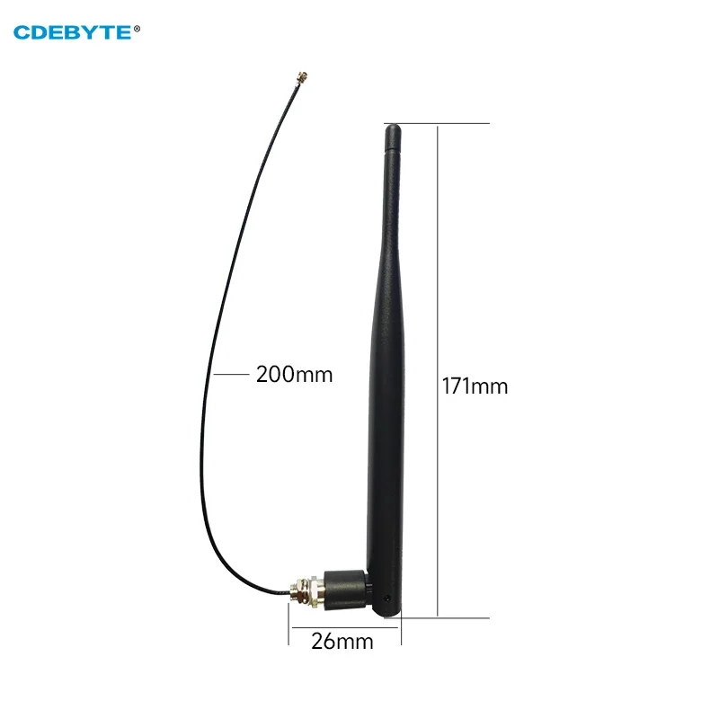 2PCS Bendable Rubber Rod Antenna CDEBYTE 230/470/868/915MHz 3dBi Wide Frequency Band Small VSWR 90°Foldable Antenna
