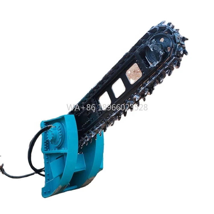 Excavator Attachment Trencher Machine Chain Trencher Excavator Trencher for Optical Cable Ditching