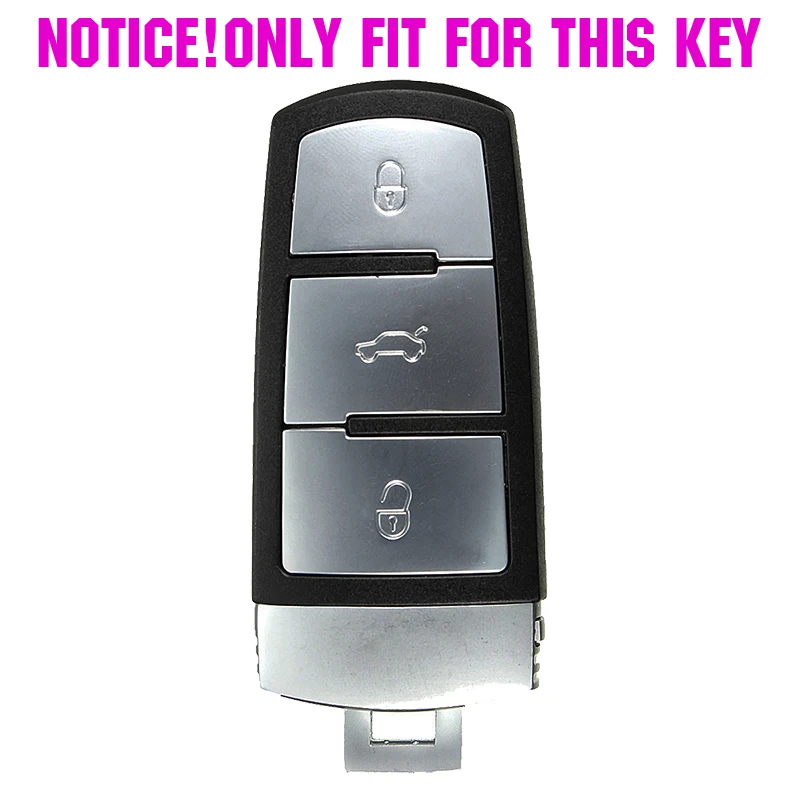 3 Button Silicone Key Fob Case Cover Fit For Vw Volkswagen Cc Passat CC b6 b7 2005 - 2015 Styling Protector Shell Skin Holder