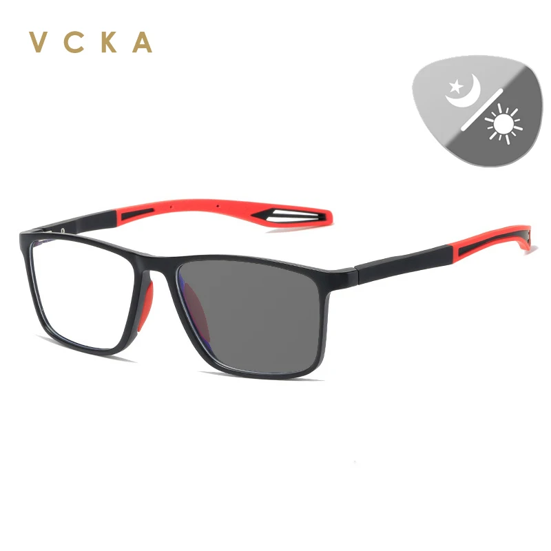 

VCKA TR90 Discoloration Anti-blue Light Reading Glasses Ultra Light Men Women Outdoor Sports Non-slip Anti-ultraviolet Eyewear