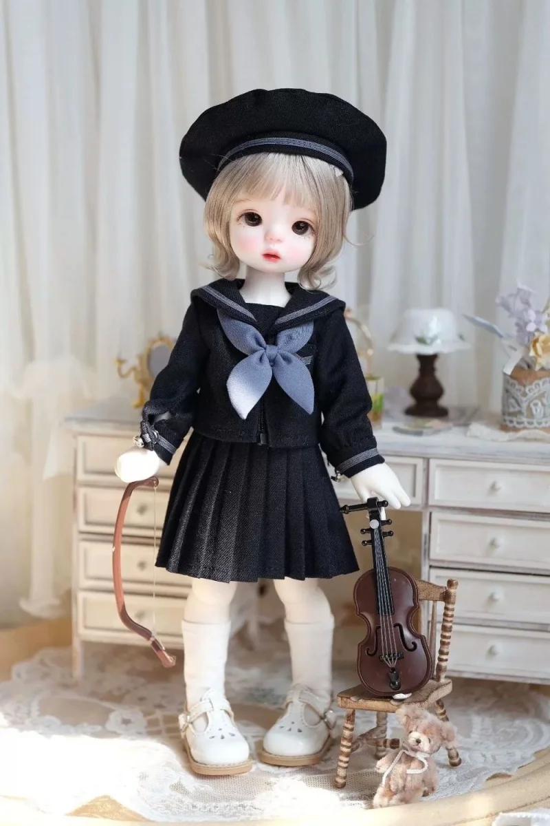 Roupas de boneca bjd são adequadas para conjunto de estilo universitário de tamanho 1/4 1/6 JK gola marinha roupas de boneca de marinheiro e acessórios de boneca