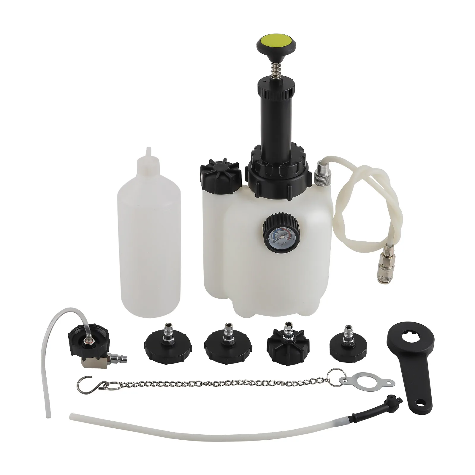 

Capacity Manual Brake Bleeder Bleeding Fluid Kit Tool with Universal Adapter 3L