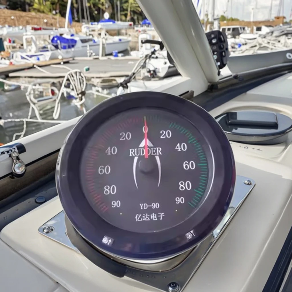 Yida FD-9 Digital Signal Marine Rudder Indicator Propeller Set with DC24V Power for Fish Boat & Yacht -10-50 1 Year Warranty