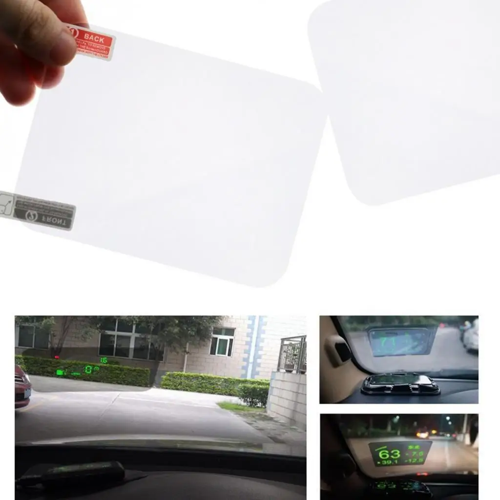 Car HUD Reflective Film Static PET Transparent Anti Fingerprint Waterproof Screen Protector for Safe Driving Display