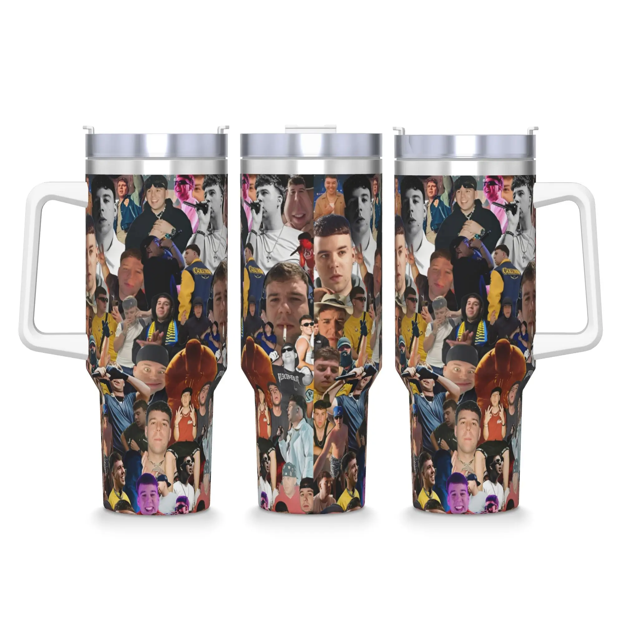 

Rapper Quevedo Spanish Singer Stainless Steel Tumbler Travel Mugs Cup Large Thermal Mug Leakproof Hot Drinks Milk Water Bottle