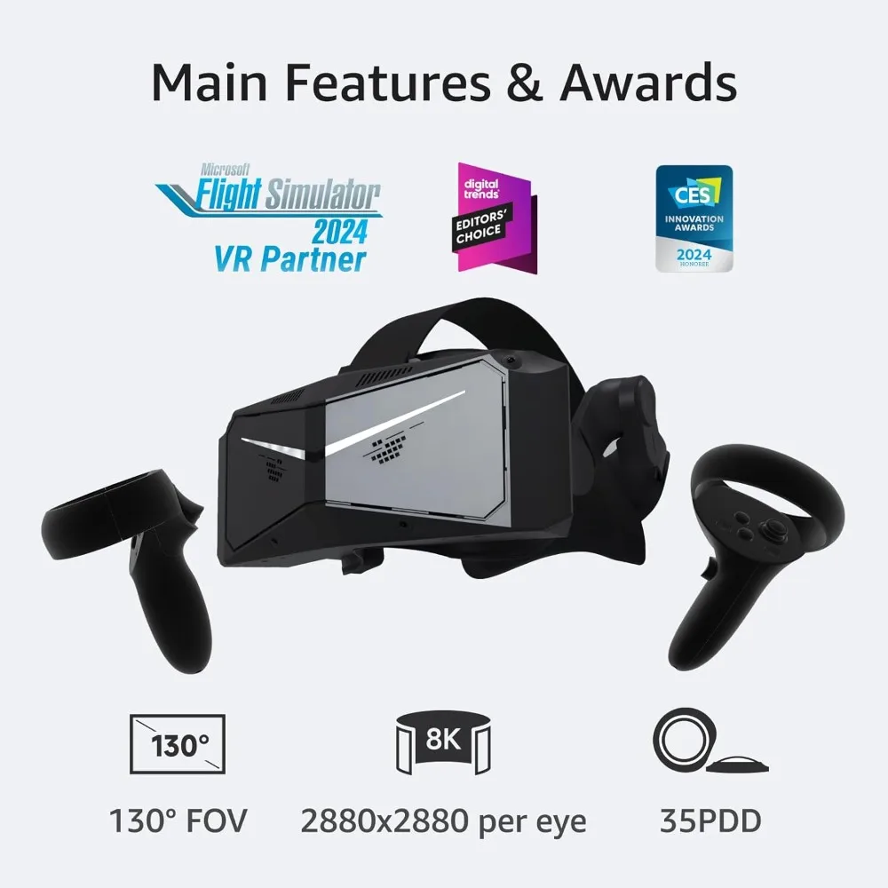 

Crystal Light Prime PCVR Headset - 8K Resolution,QLED Display, Light & Comfortable,High Clarity VR