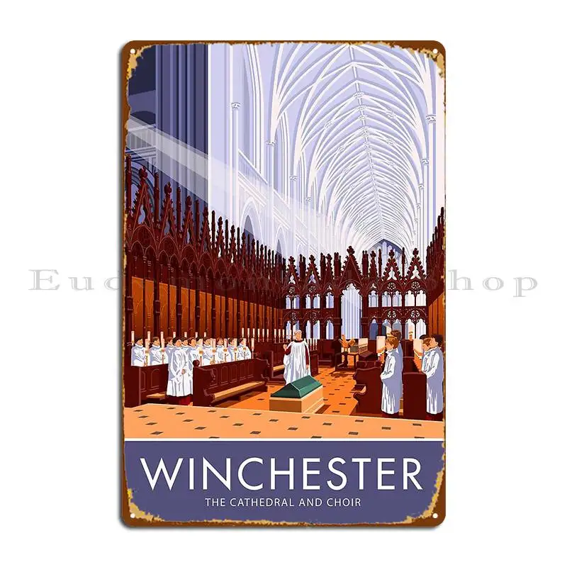 Winchester Cathedral And Choir Metal Sign Wall Mural Personalized Home Design Cinema Tin Sign Poster