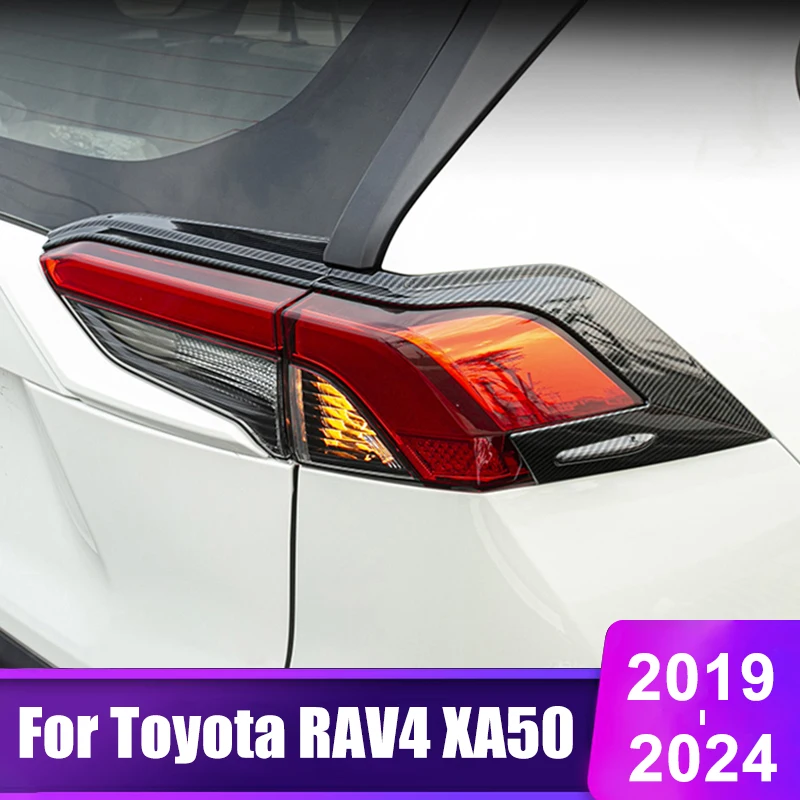 

For Toyota RAV4 2019 2020 2021 2022 2023 2024 RAV 4 XA50 XA 50 Hybrid Car Rear Headlight Tail Light Lamp Cover Trim Accessories