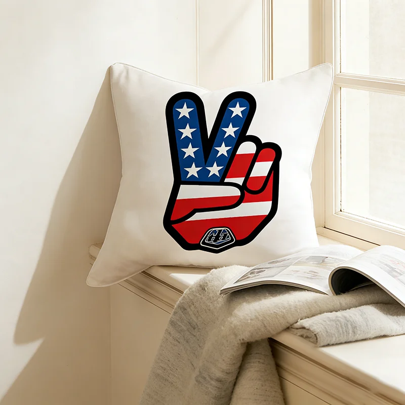 

One-Piece Peach Skin Cushion Cover Motocross Racing Print Throw Pillow Case Sofa Living Room Bedroom Home Decor Car Seat 40x40