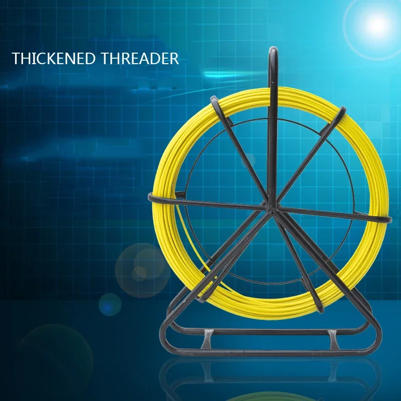 3.4mm*100m Portable Thickened Bracket Lead Threader Electrical Optical Cable Cable Lead Pipe Perforation Dark Pipe Lead Machine