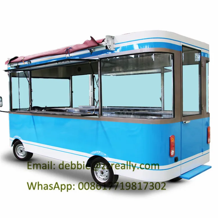 2019 아름다운 전기 식품 트레일러 푸드 트럭, 주방 장비 포함, 최대 속도 60km