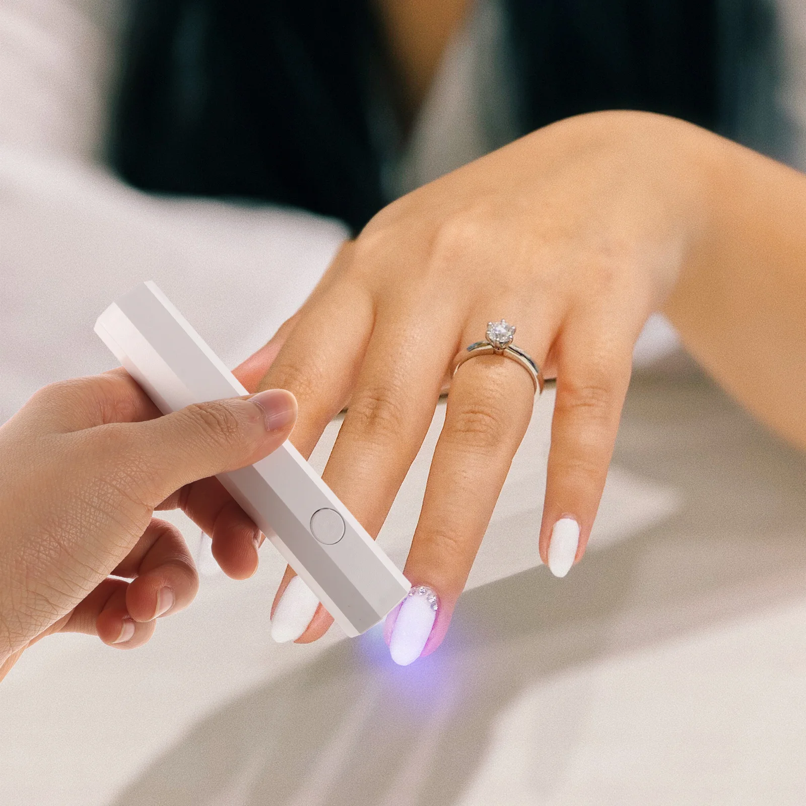 مصباح فني للأظافر مدمج لتجفيف طلاء الجل - مجفف مانيكير محمول بالأشعة فوق البنفسجية، تصميم خفيف الوزن للاستخدام في صالونات السفر المنزلية