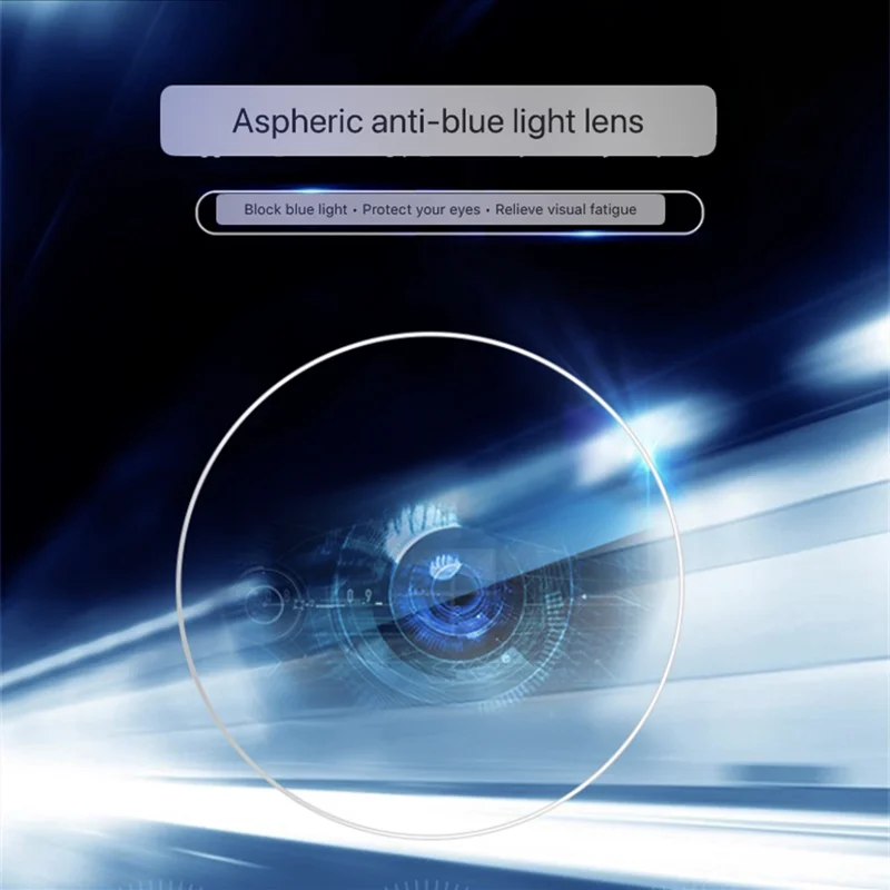 1.56/1.61/1.67/1.74 index ultra-thin aspherical anti-radiation resin optical myopic discoloration prescription lenses