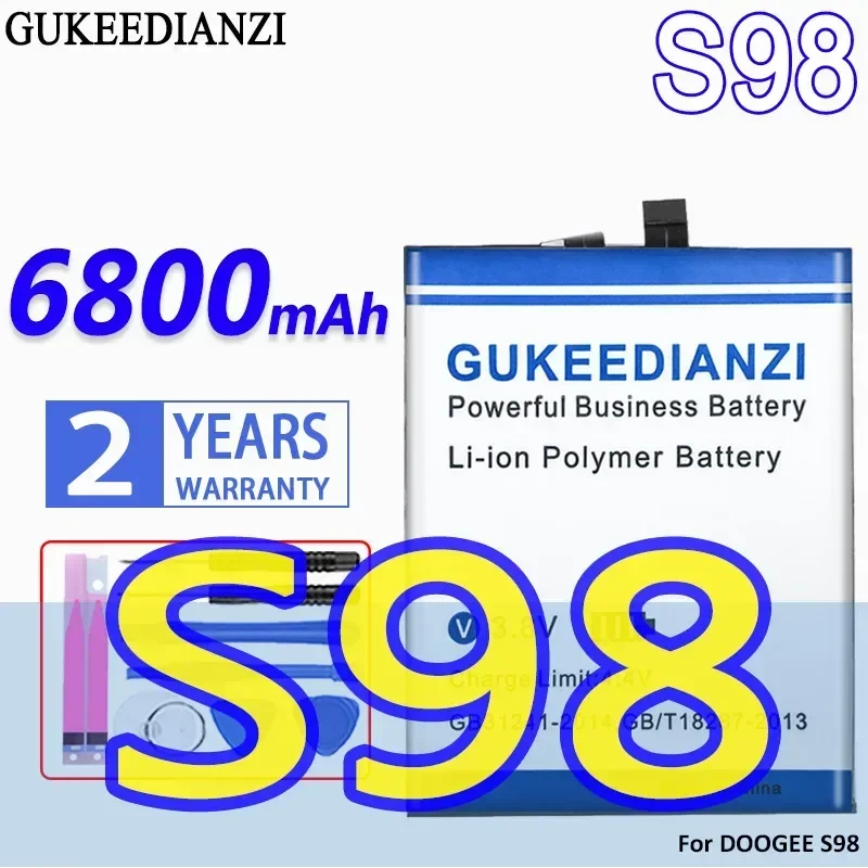 High Capacity GUKEEDIANZI Battery BAT21ZN1356000 6800mAh For DOOGEE S98 Mobile Phone Batteries