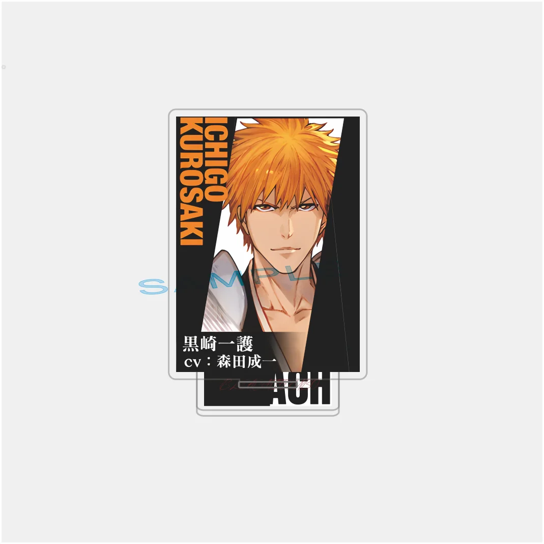 10CM BLEACH Anime Acrylic Figure Stand Keychain Ichigo Kurosaki Rukia Kuchiki Kawaii Popular Desk Decor Gift Cartoon Products